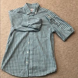 Merona Blue plaid Checkered Shirt (Small)
